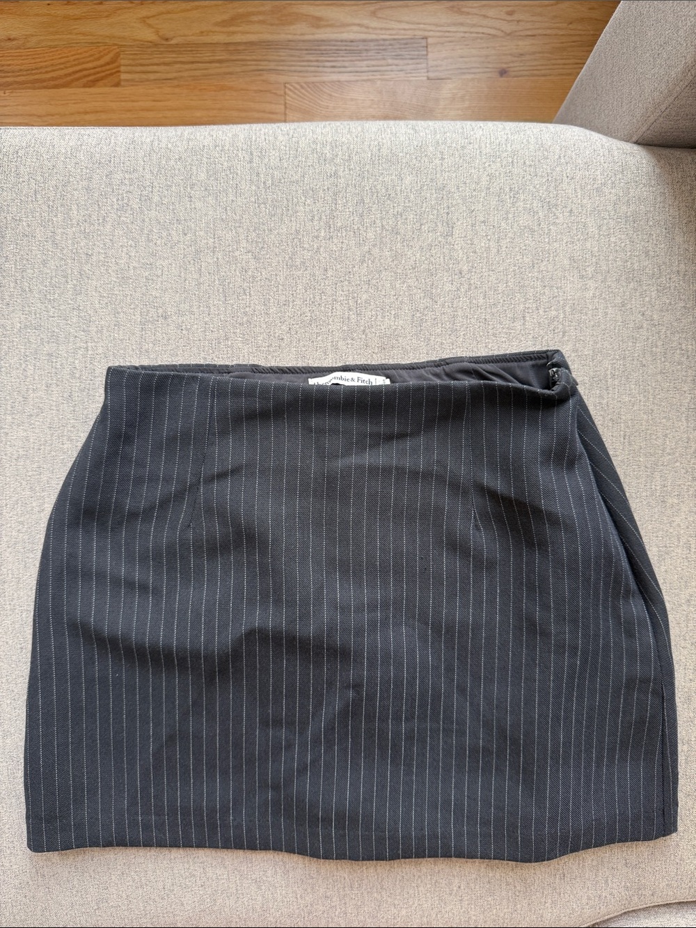 Classic Black Pinstripe Mini Skirt